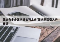 肇庆有多少区块链公司上市[肇庆新区引入产业链]